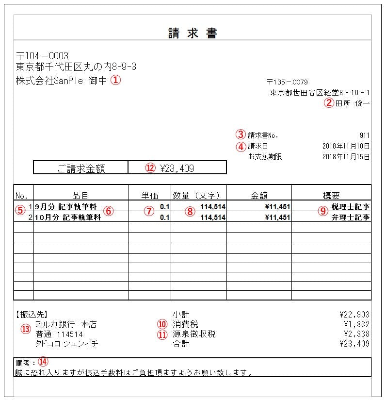 フリーランスの請求書、どうやって書く？テンプレートもご紹介！ ミツモア