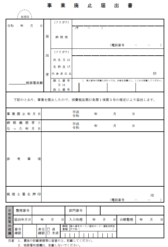 【税理士監修】個人事業主が提出する廃業届とはなにか？ ミツモア