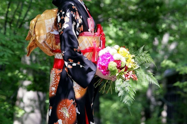 和装婚 引き振袖