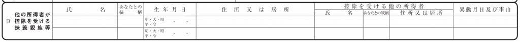 他の所得者が控除を受ける扶養親族等