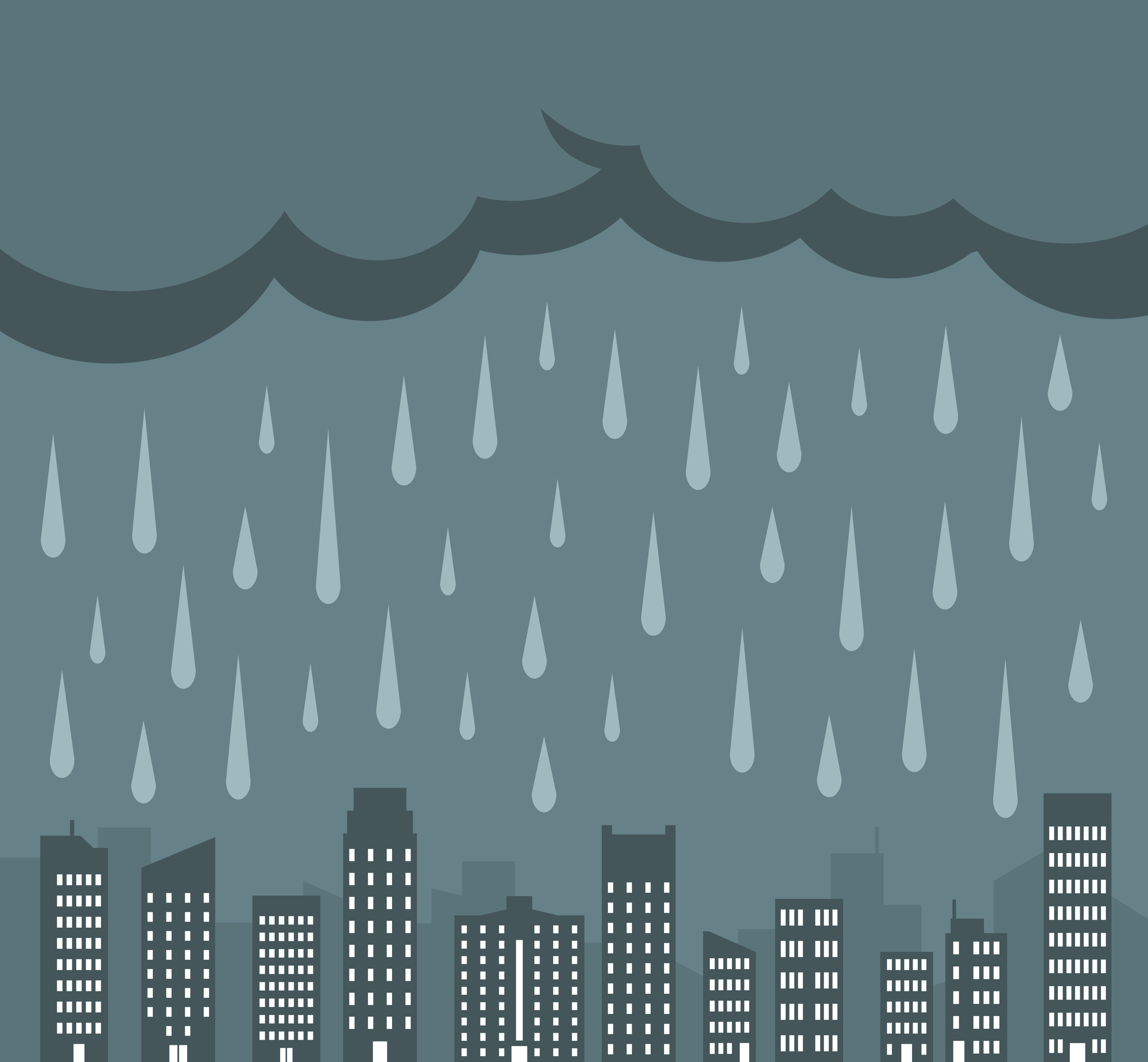 雨でジメジメ 梅雨のイメージ