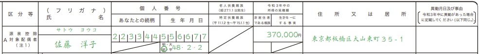 源泉控除対象配偶者