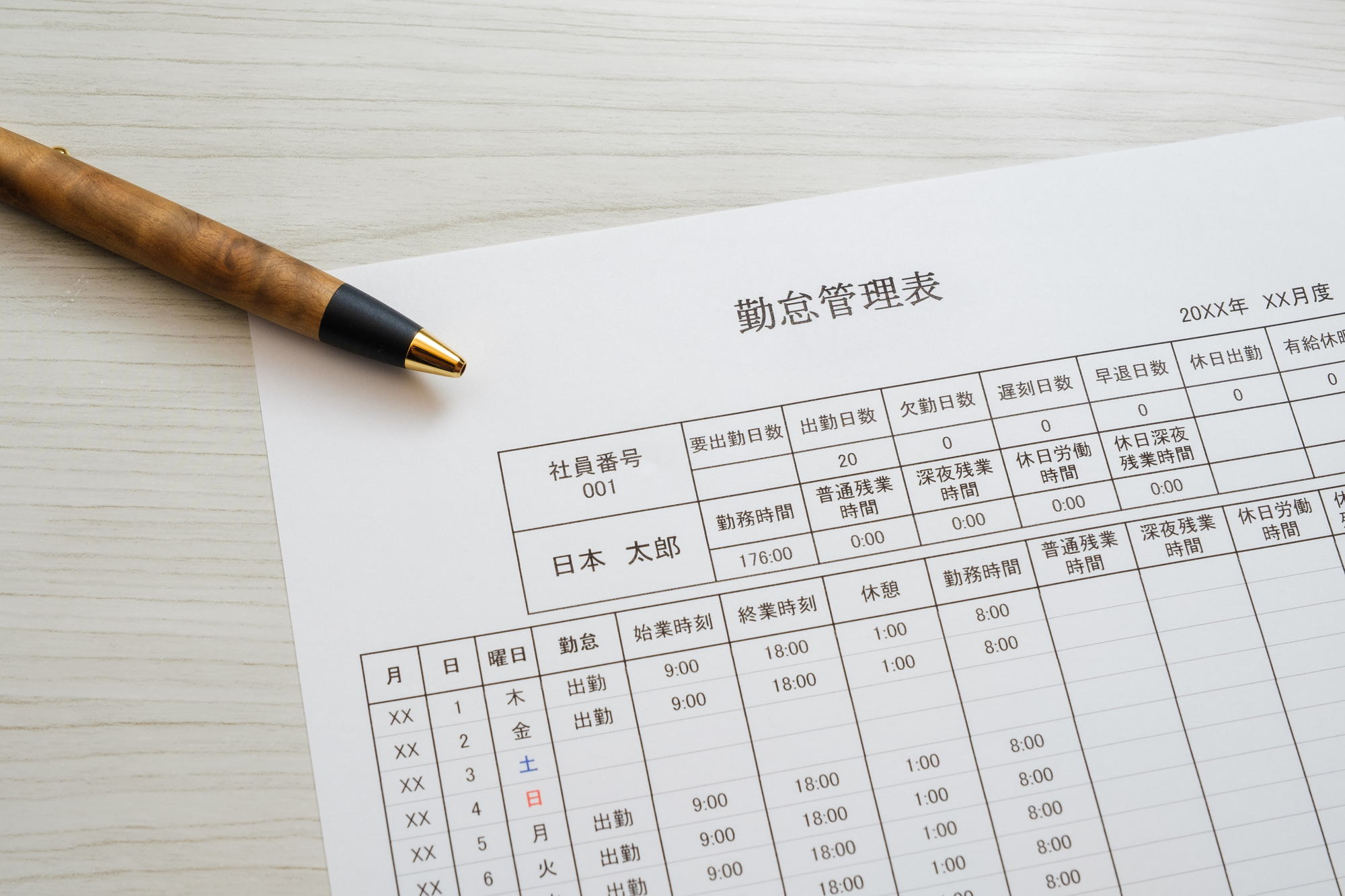 勤怠表とは？ 記載項目や法律と罰則、作り方まで徹底解説