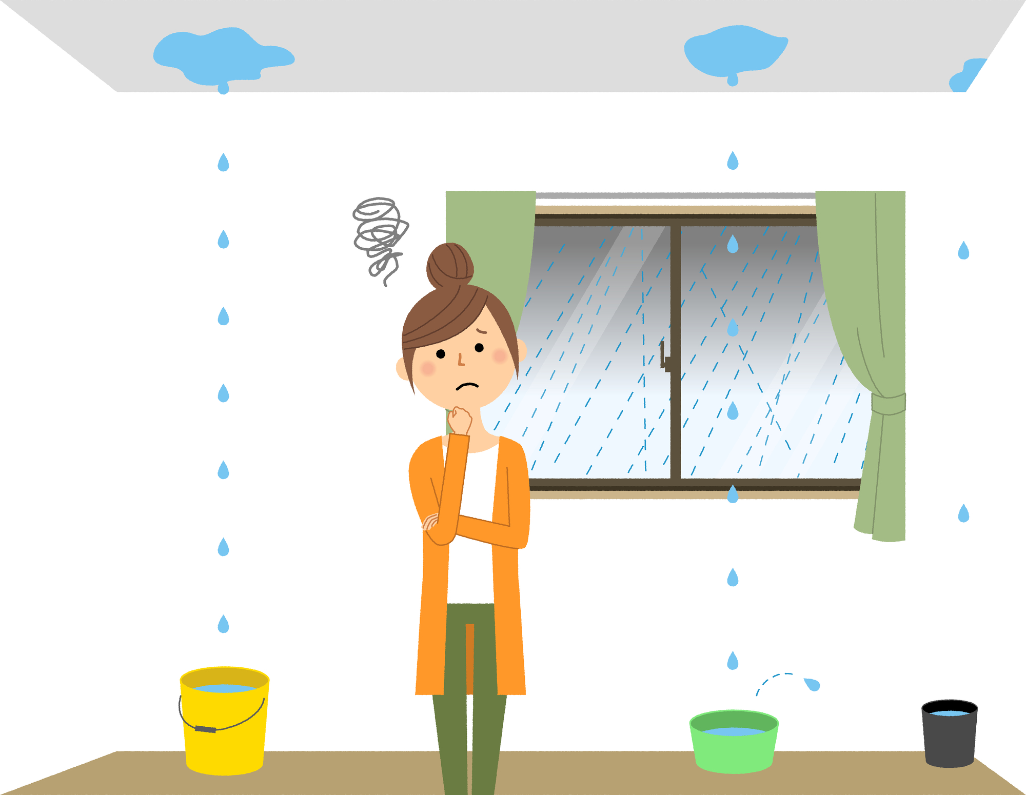 雨漏りしている家