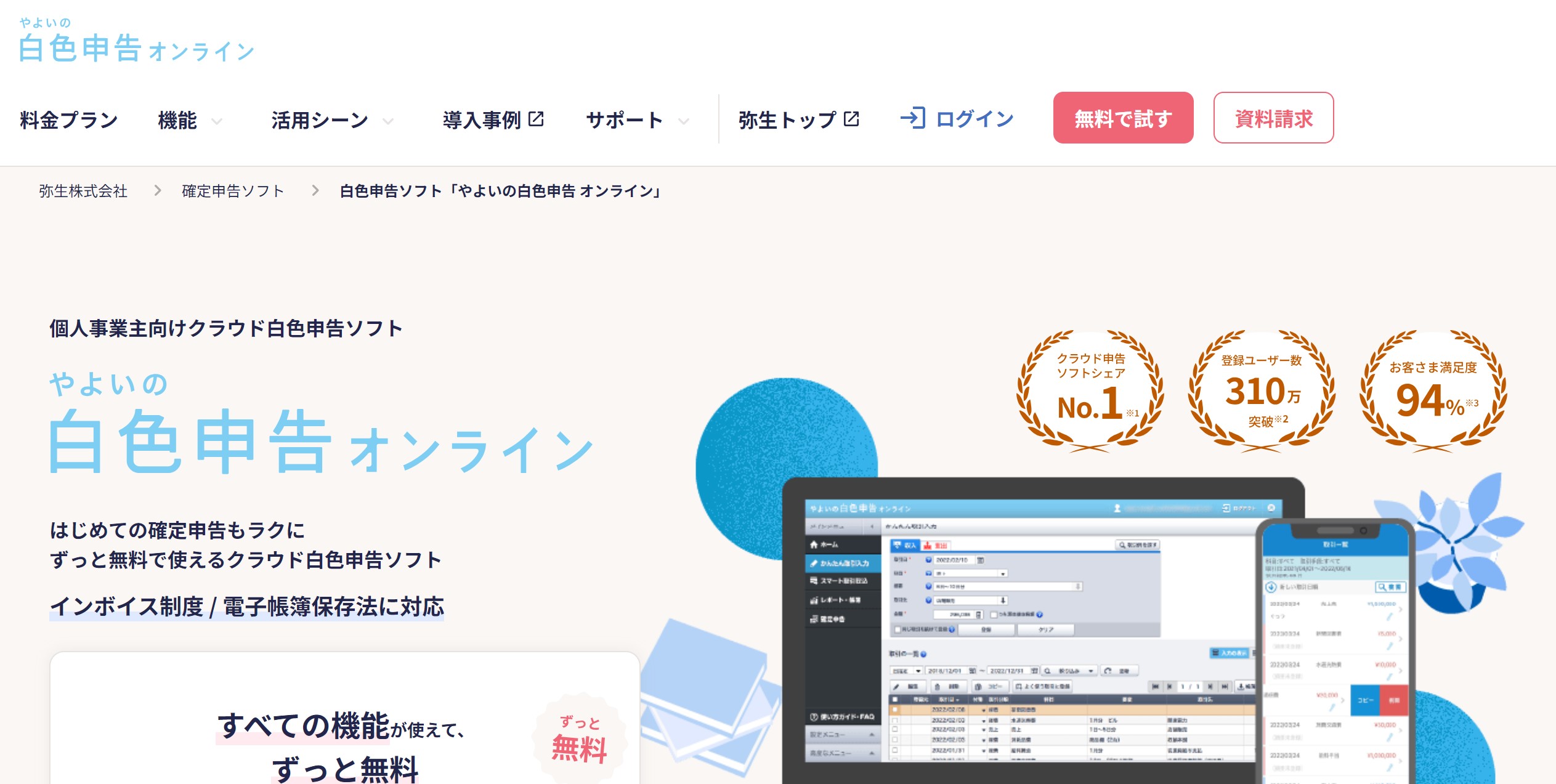 未使用 はじめて使う弥生会計オンライン 未アクセス